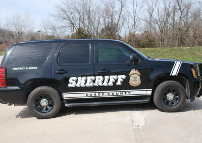 Custom vehicle graphic on sheriff's SUV